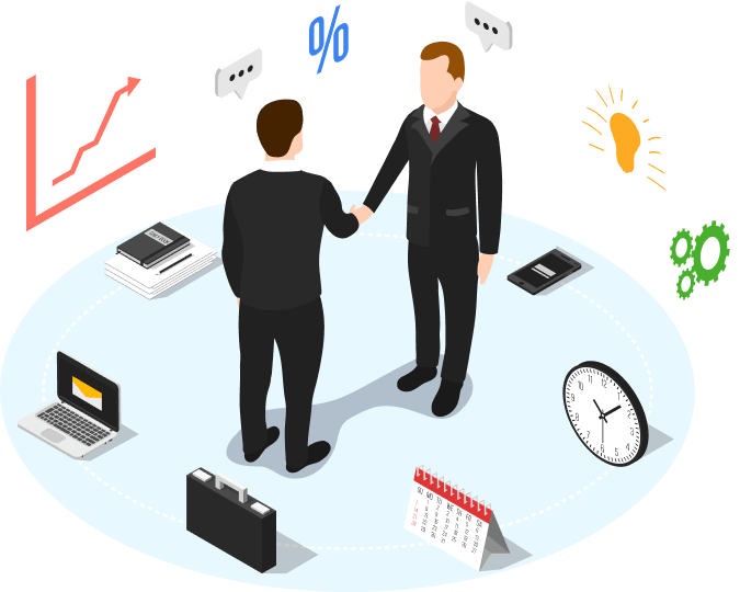 信頼のパートナーのイメージイラストです